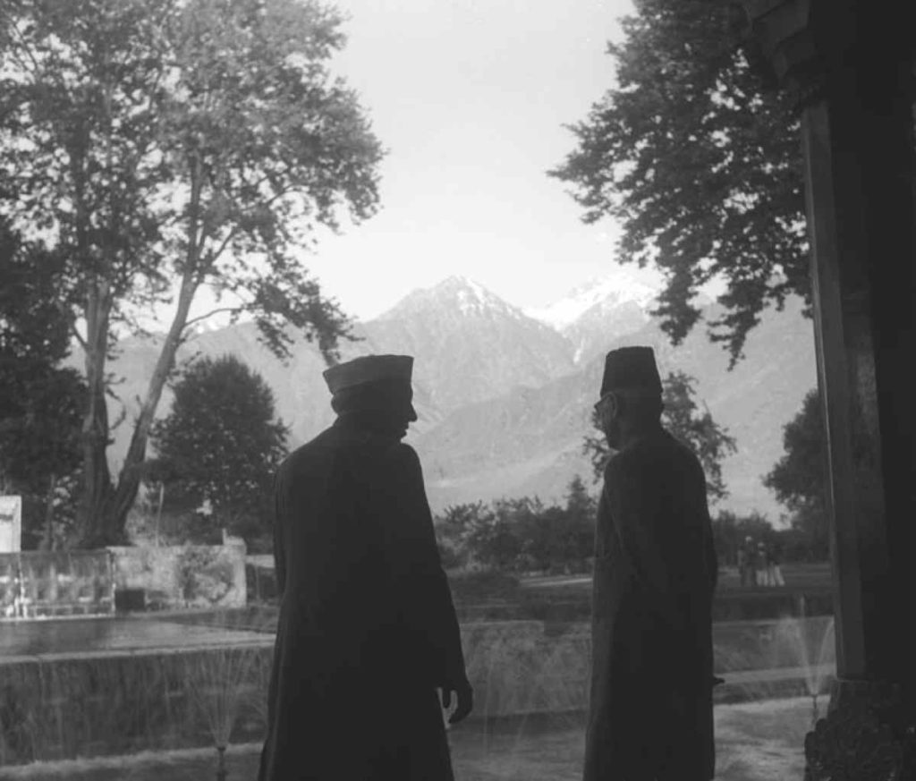 Nehru and Maulana Azad in Kashmir