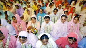 Women of the Dawoodi Bohra Muslim sect during a mass marriage function in Mumbai. The Dawoodi Bohra sect still carries out female genital mutilation.